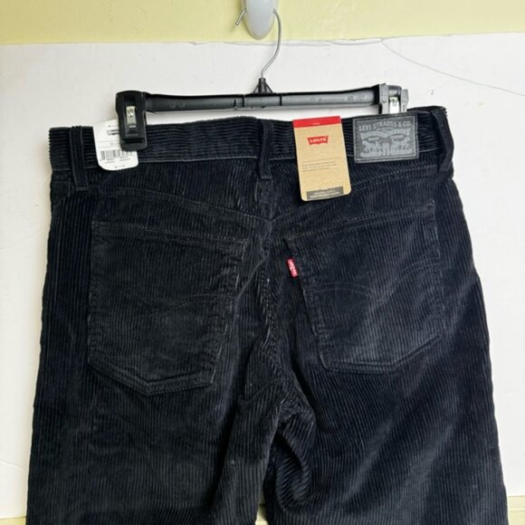 Levi’s NEW Corduroy Straight Leg Zip Mid Rise Pockets Pants Jeans Black 30 Goth - Picture 7 of 16
